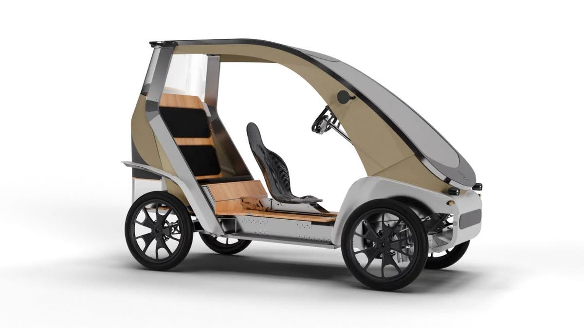 Four -wheeled electric vehicle.