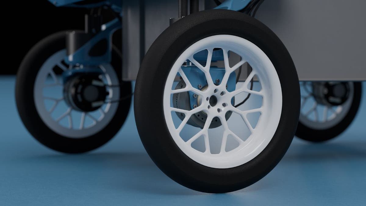 Delivery robot rises autonomously, transports heavy load
