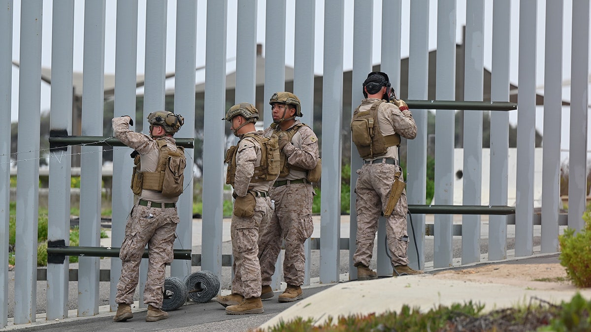 Marines on the border wall