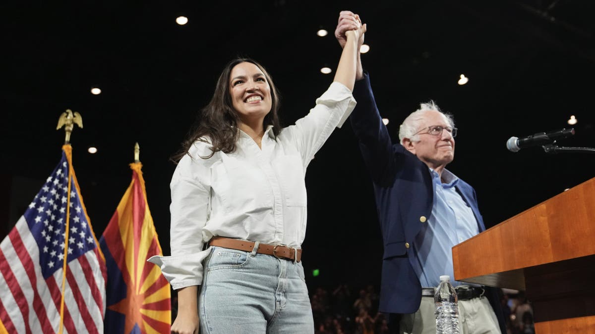 AOC is kept with Senator Bernie Sanders