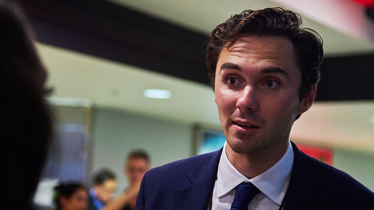 David Hogg in a dress