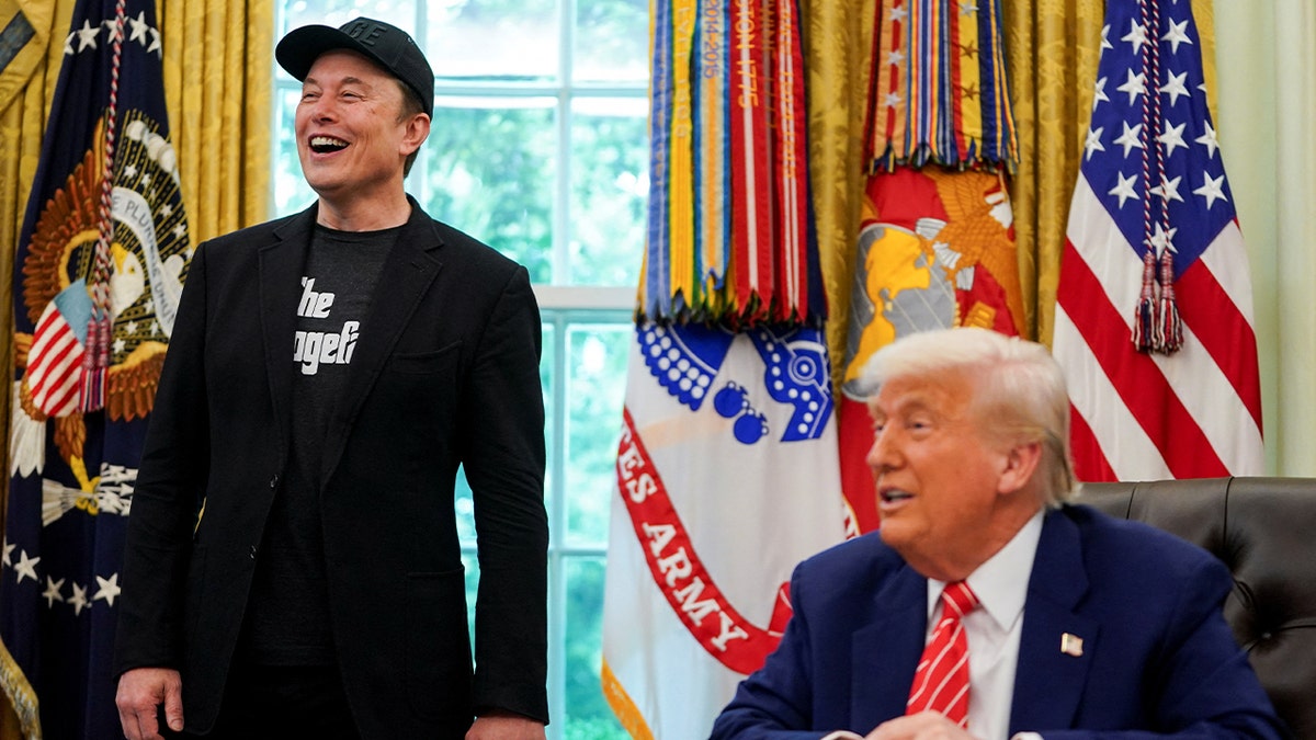 Elon Musk and President Donald Trump at Oval Office on May 30 2025