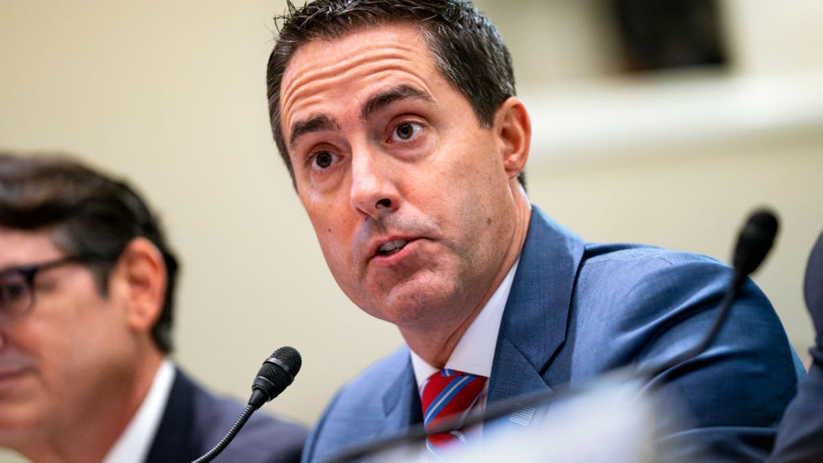 Ohio's Secretary of State, Frank Larose, speaks during an audience of the Chamber's Administration Committee in the Longworth House office building in the United States Capitol.