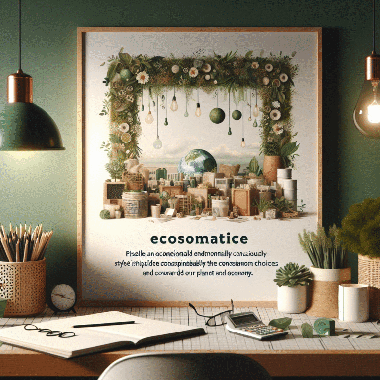 estilo consciente e econômico