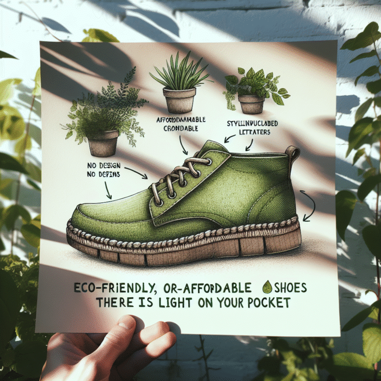 sapatos ecológicos acessíveis que não pesam no bolso