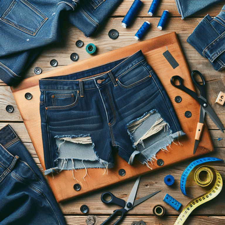 transformar calças velhas em shorts