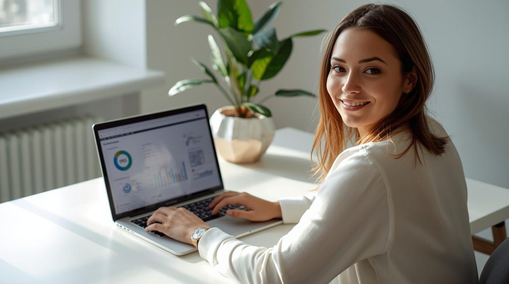 Pessoa utilizando notebook em casa, estudando formas de gerar renda extra pela internet, com ambiente organizado e clima de concentração e aprendizado digital.