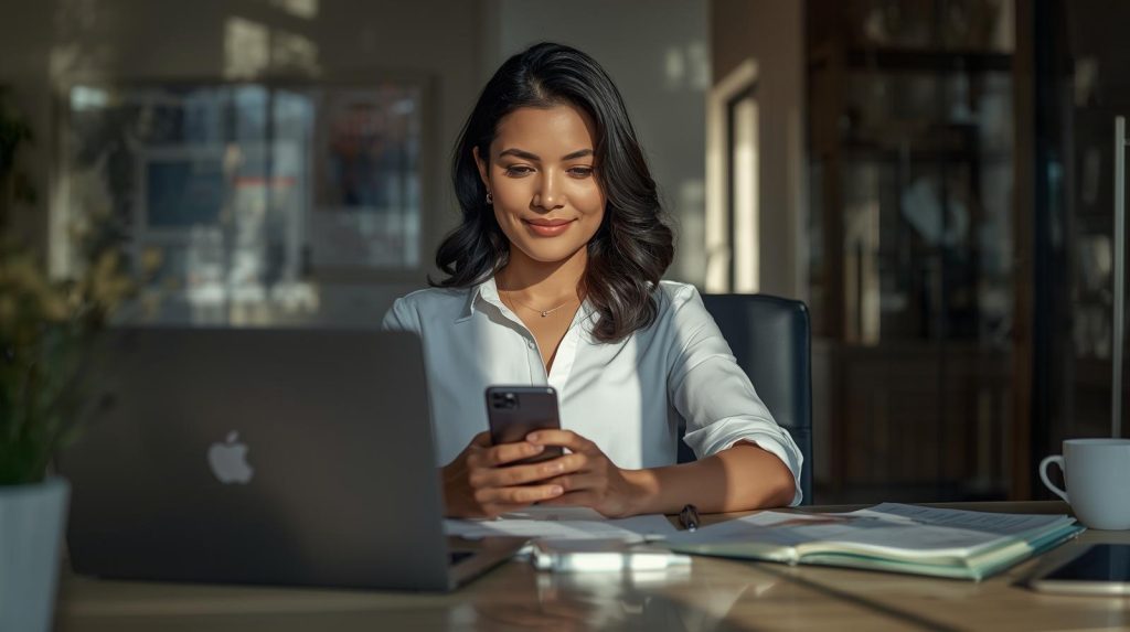 Pessoa trabalhando em casa no notebook, organizando finanças e conciliando trabalho formal com renda extra digital de forma equilibrada.