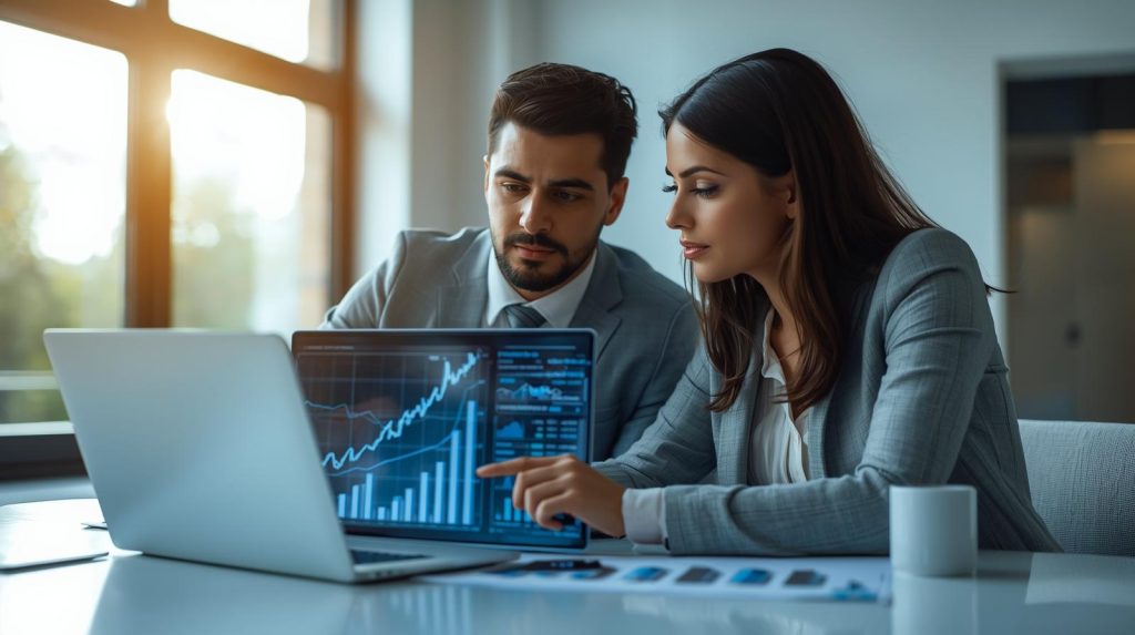 Gráfico representando o desempenho das principais ações de 2025, com destaque para empresas de tecnologia, dados e infraestrutura digital.