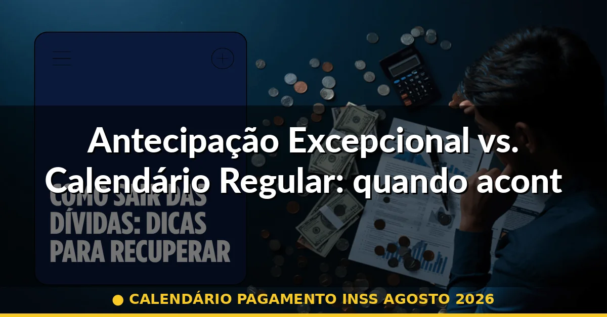 Antecipação Excepcional vs. Calendário Regular: quando acontece cada uma — calendário pagamento inss agosto 2026