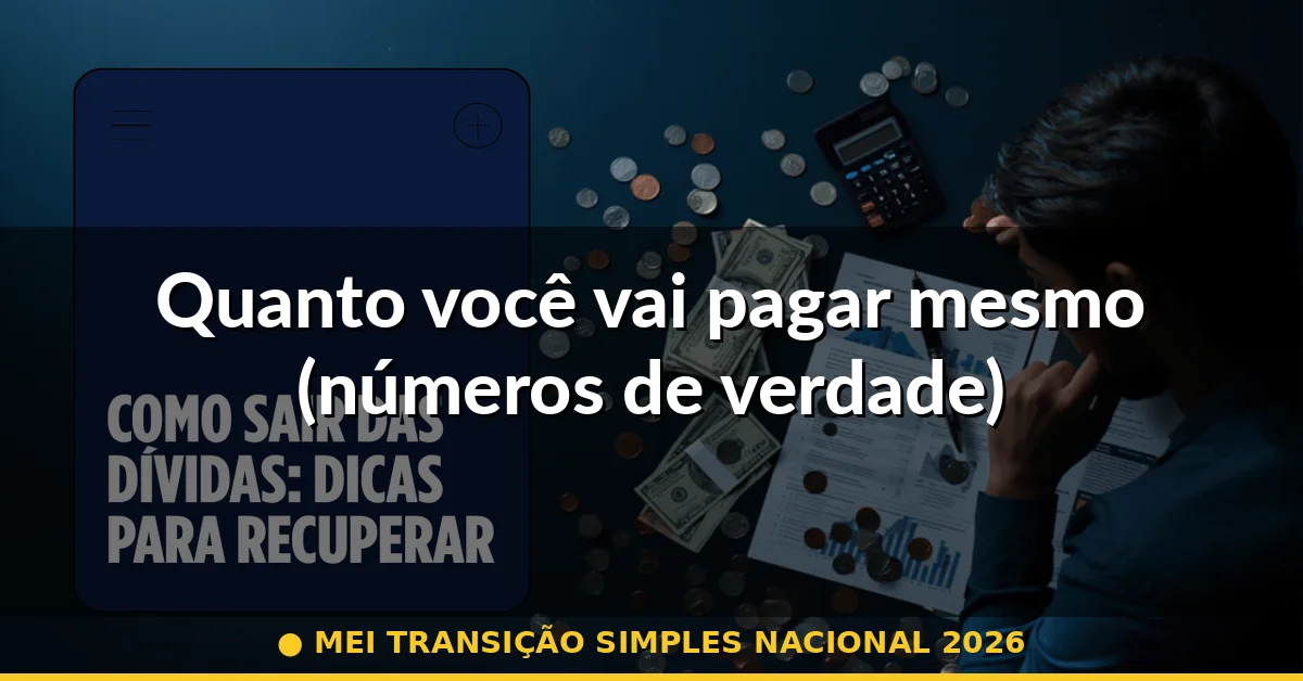 Quanto você vai pagar mesmo (números de verdade) — mei transição simples nacional 2026