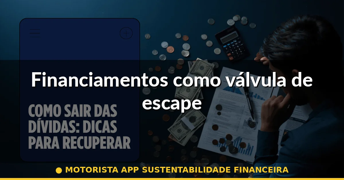 Financiamentos como válvula de escape — motorista app sustentabilidade financeira