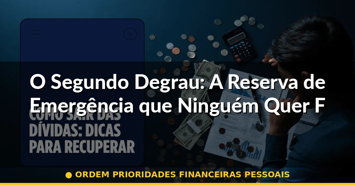 O Segundo Degrau: A Reserva de Emergência que Ninguém Quer Fazer — ordem prioridades financeiras pessoais