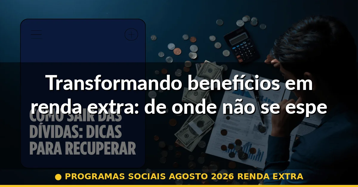 Transformando benefícios em renda extra: de onde não se espera — programas sociais agosto 2026 renda extra