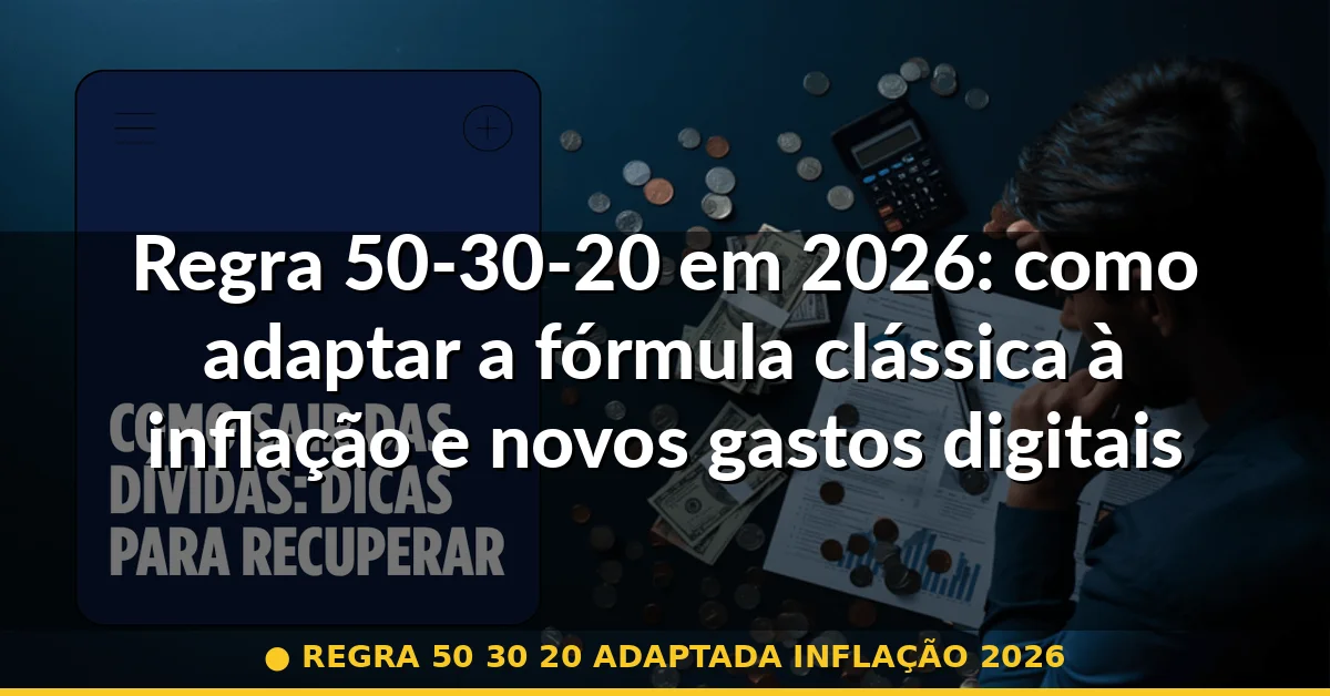 regra 50 30 20 adaptada inflação 2026 — Guia completo 2026