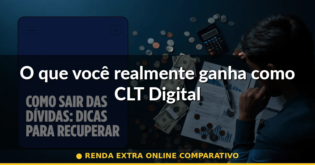 O que você realmente ganha como CLT Digital — renda extra online comparativo