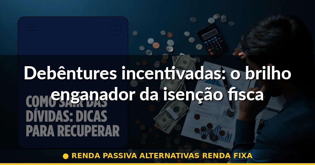 Debêntures incentivadas: o brilho enganador da isenção fiscal — renda passiva alternativas renda fixa