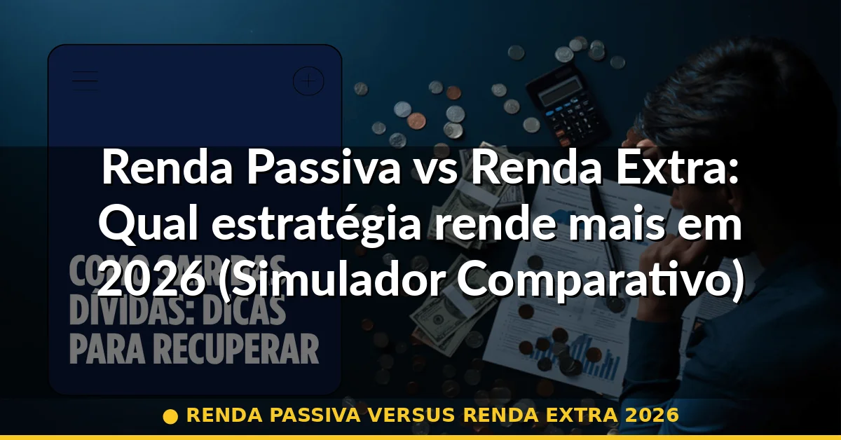 renda passiva versus renda extra 2026 — Guia completo 2026