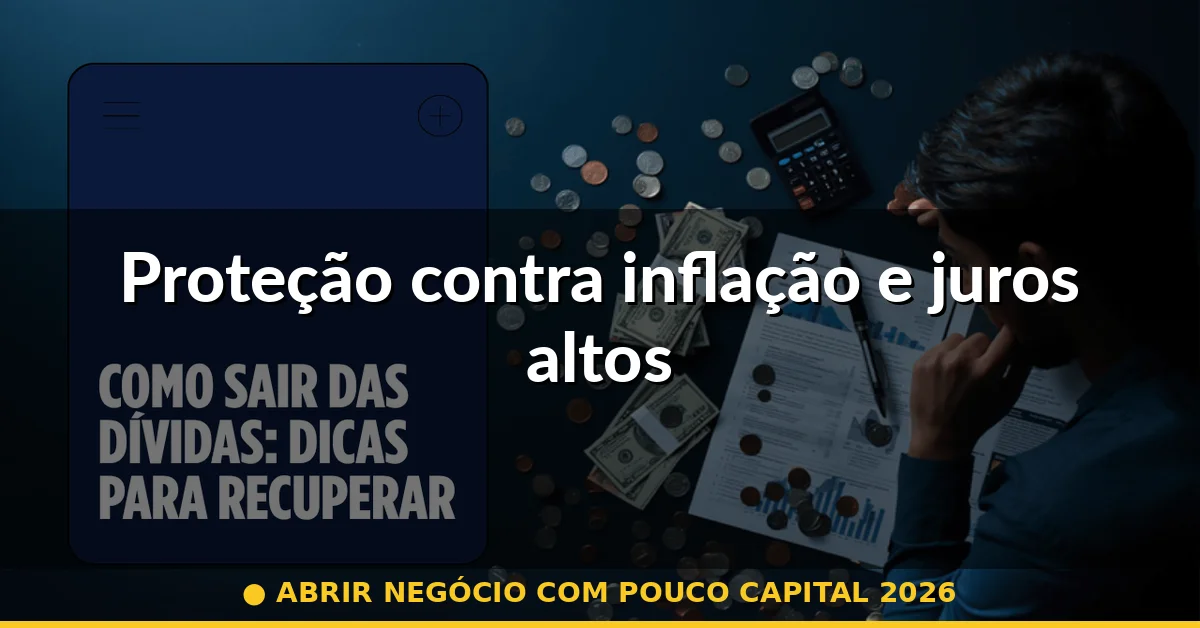 Proteção contra inflação e juros altos — abrir negócio com pouco capital 2026
