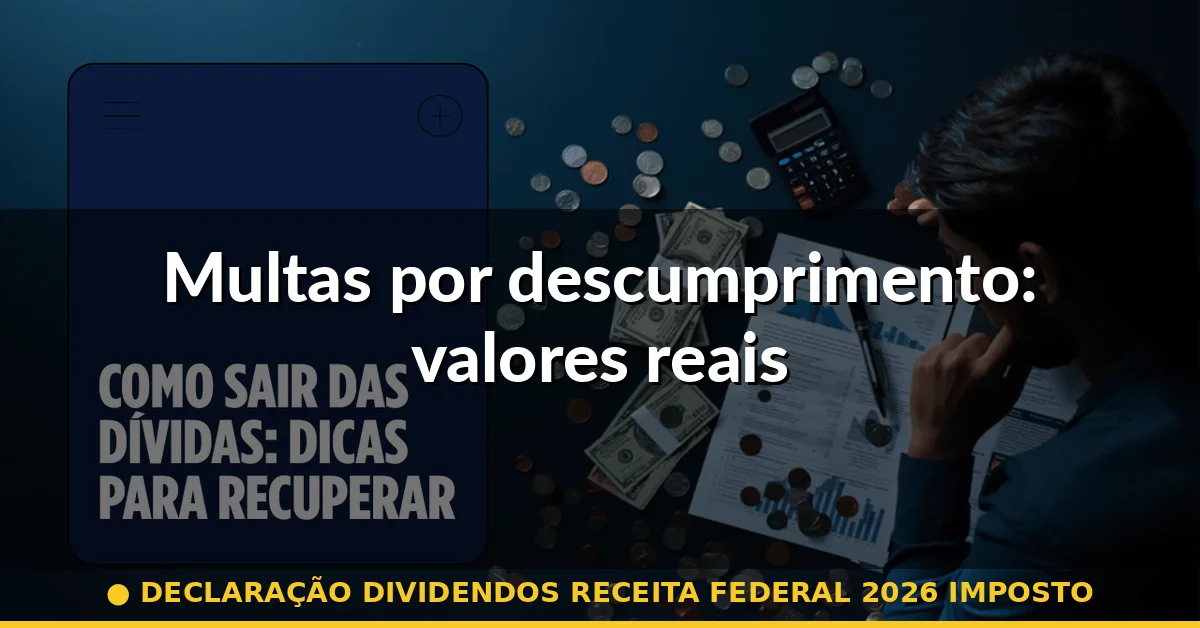 Multas por descumprimento: valores reais — declaração dividendos receita federal 2026 imposto