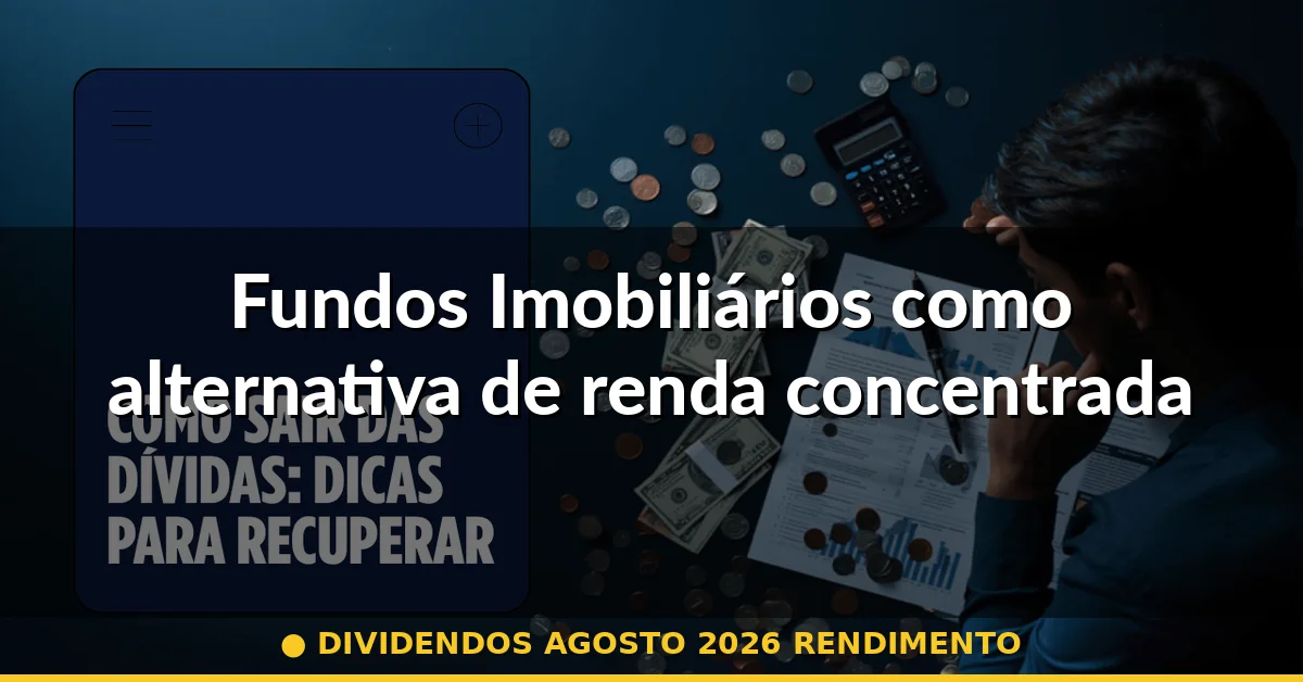 Fundos Imobiliários como alternativa de renda concentrada — dividendos agosto 2026 rendimento