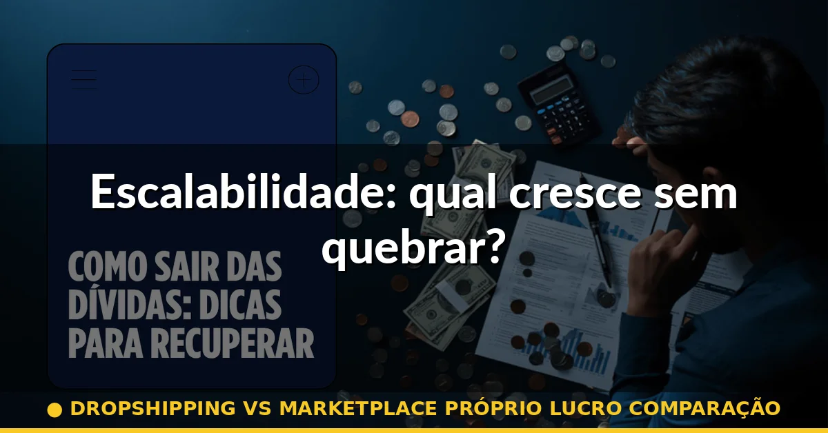 Escalabilidade: qual cresce sem quebrar? — dropshipping vs marketplace próprio lucro comparação