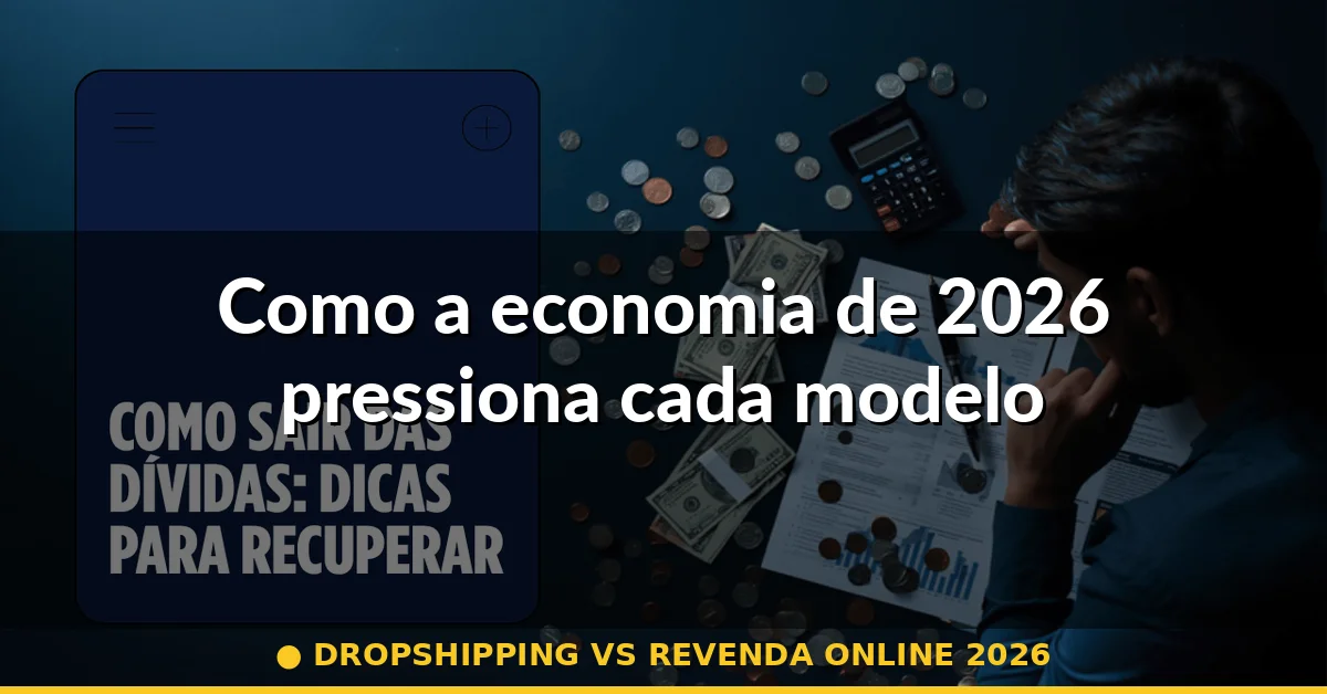 Como a economia de 2026 pressiona cada modelo — dropshipping vs revenda online 2026