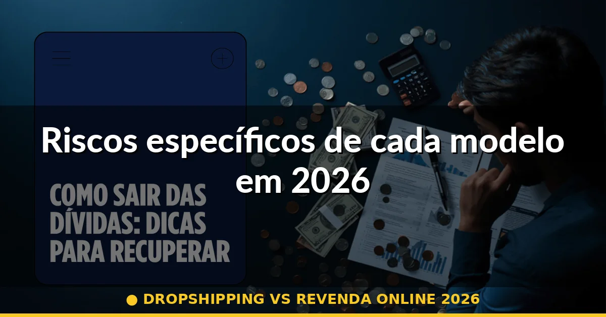 Riscos específicos de cada modelo em 2026 — dropshipping vs revenda online 2026