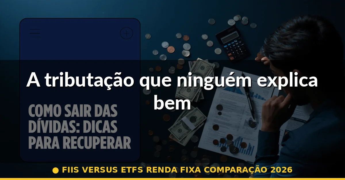 A tributação que ninguém explica bem — fiis versus etfs renda fixa comparação 2026
