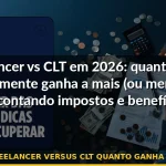 freelancer versus clt quanto ganha 2026 — Guia completo 2026