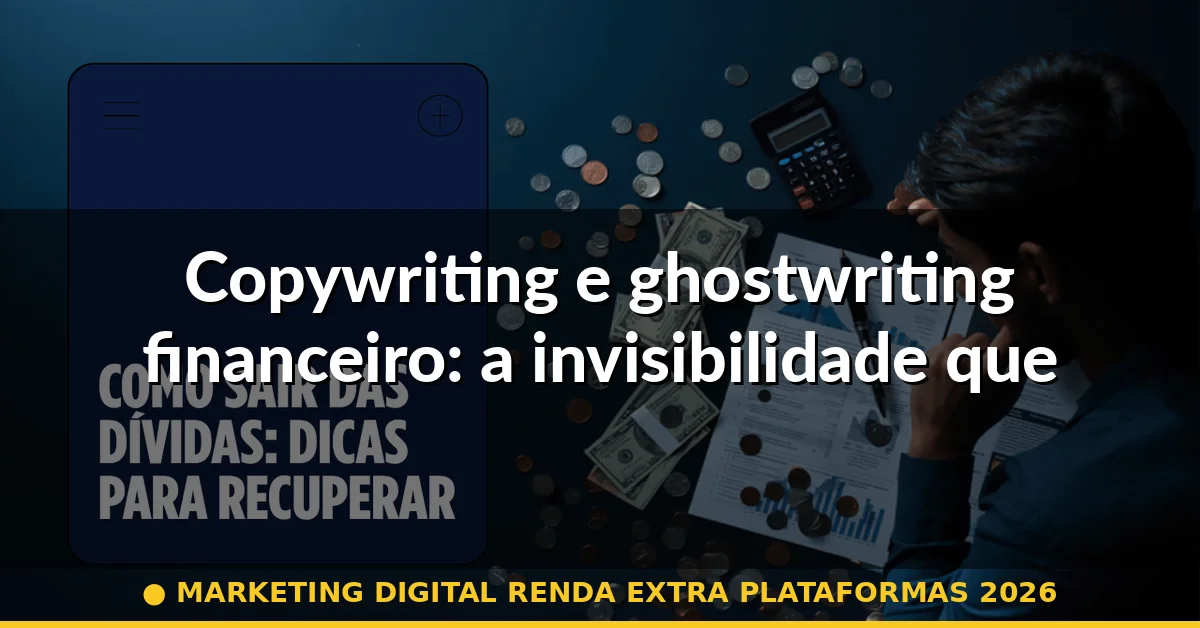 Copywriting e ghostwriting financeiro: a invisibilidade que paga bem — marketing digital renda extra plataformas 2026