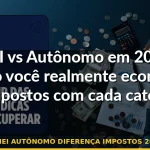 mei autônomo diferença impostos 2026 — Guia completo 2026