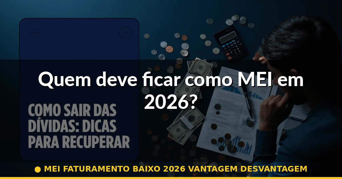 Quem deve ficar como MEI em 2026? — mei faturamento baixo 2026 vantagem desvantagem