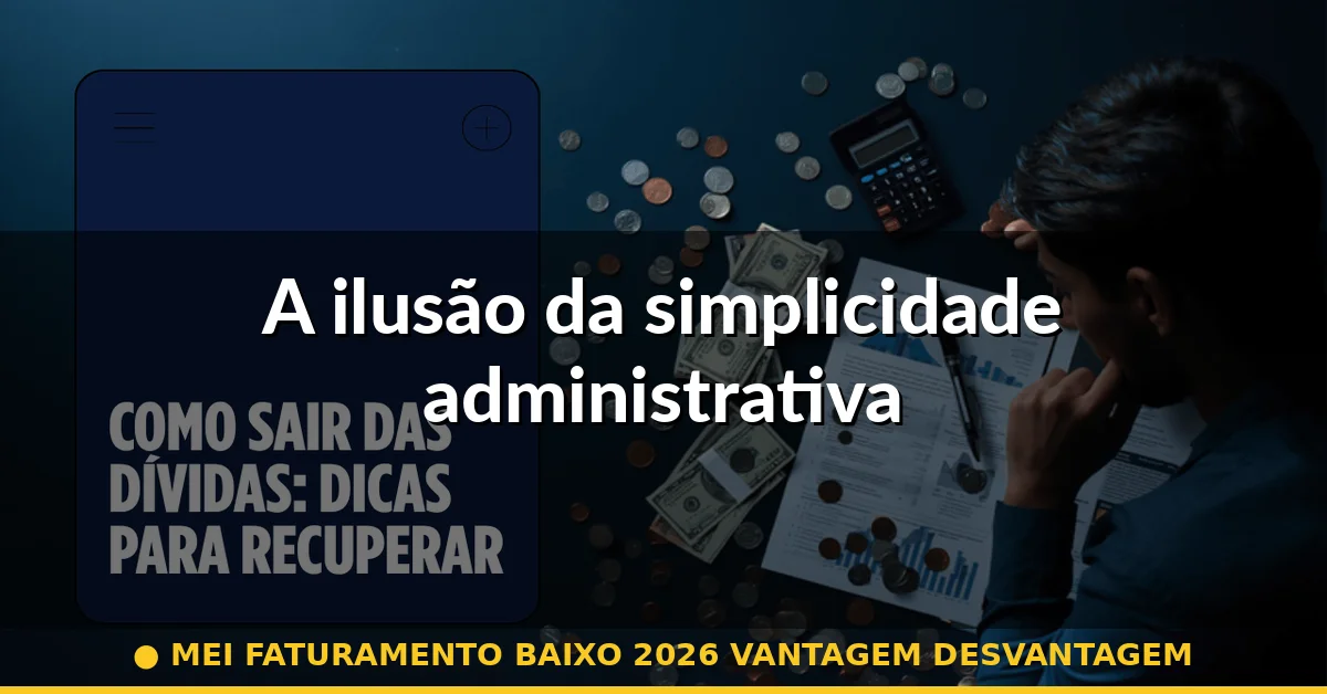 A ilusão da simplicidade administrativa — mei faturamento baixo 2026 vantagem desvantagem