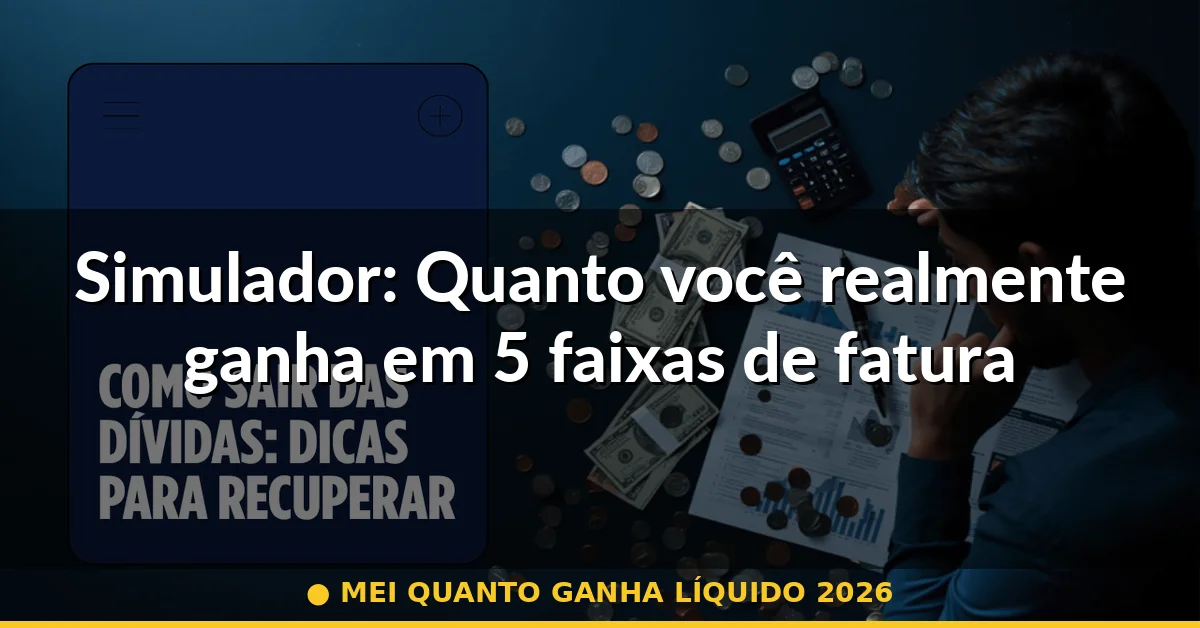 Simulador: Quanto você realmente ganha em 5 faixas de faturamento — mei quanto ganha líquido 2026