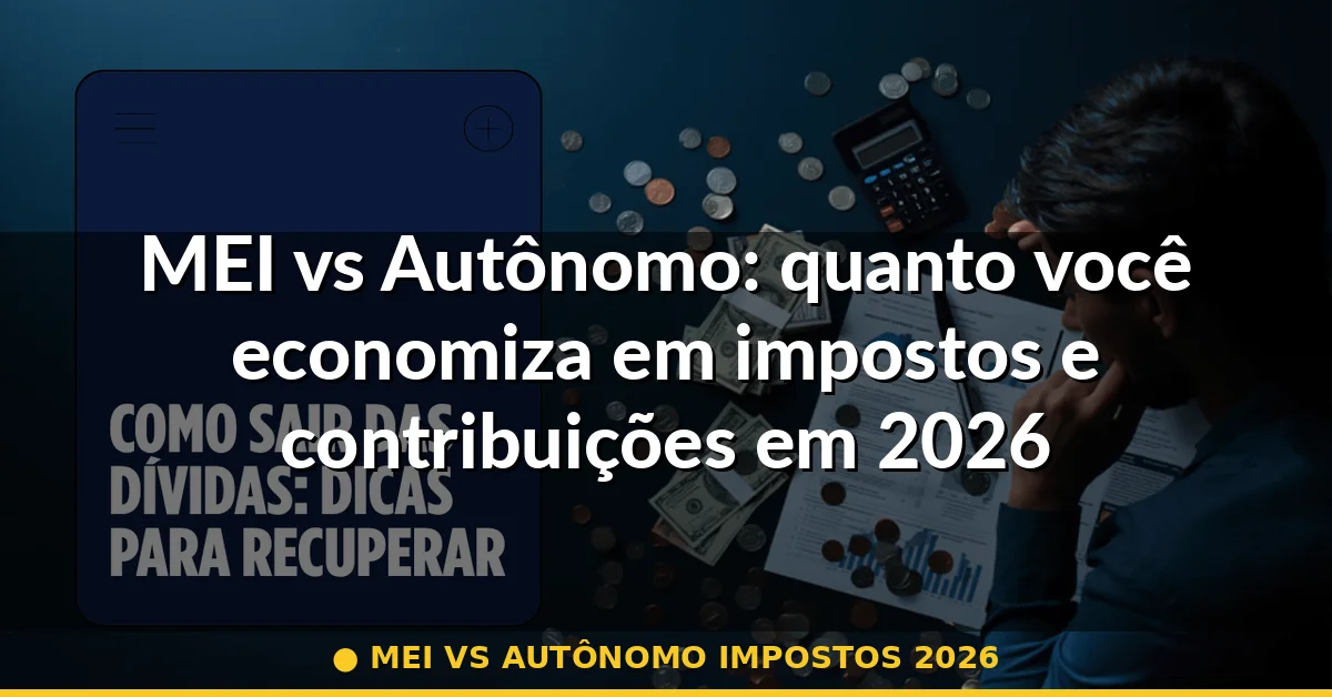 mei vs autônomo impostos 2026 — Guia completo 2026