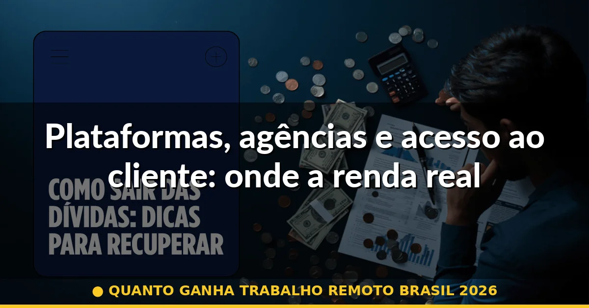 Plataformas, agências e acesso ao cliente: onde a renda realmente é definida — quanto ganha trabalho remoto brasil 2026