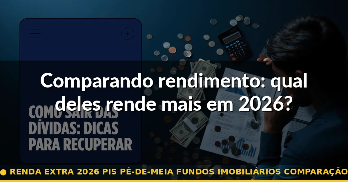 Comparando rendimento: qual deles rende mais em 2026? — renda extra 2026 pis pé-de-meia fundos imobiliários comparação