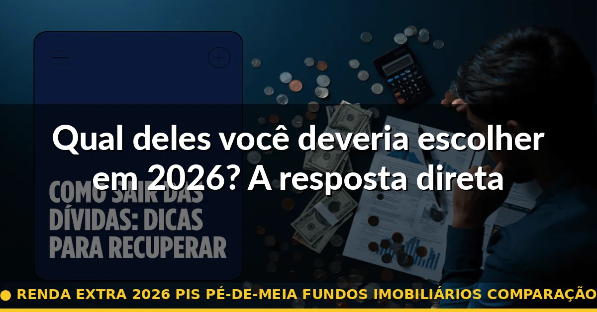 Qual deles você deveria escolher em 2026? A resposta direta — renda extra 2026 pis pé-de-meia fundos imobiliários comparação