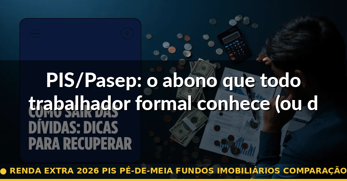 PIS/Pasep: o abono que todo trabalhador formal conhece (ou deveria) — renda extra 2026 pis pé-de-meia fundos imobiliários comparação
