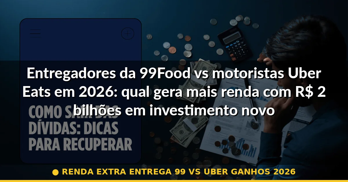 renda extra entrega 99 vs uber ganhos 2026 — Guia completo 2026