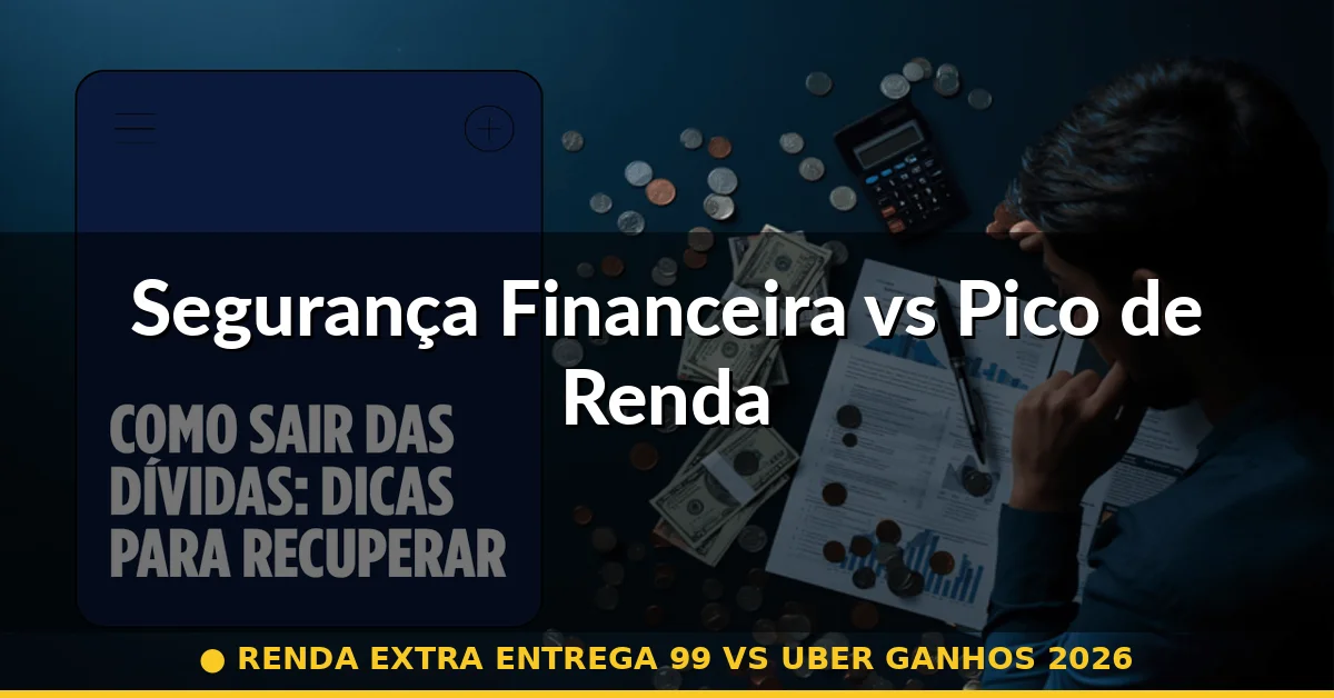 Segurança Financeira vs Pico de Renda — renda extra entrega 99 vs uber ganhos 2026