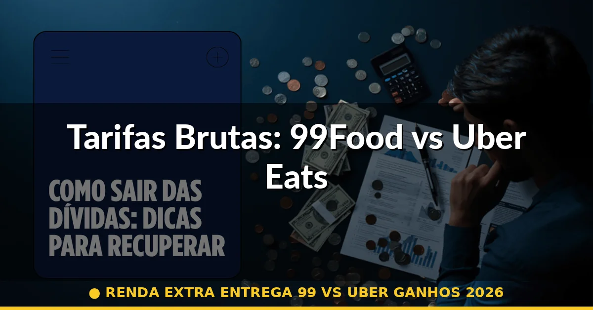 Tarifas Brutas: 99Food vs Uber Eats — renda extra entrega 99 vs uber ganhos 2026