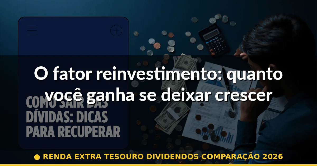 O fator reinvestimento: quanto você ganha se deixar crescer — renda extra tesouro dividendos comparação 2026