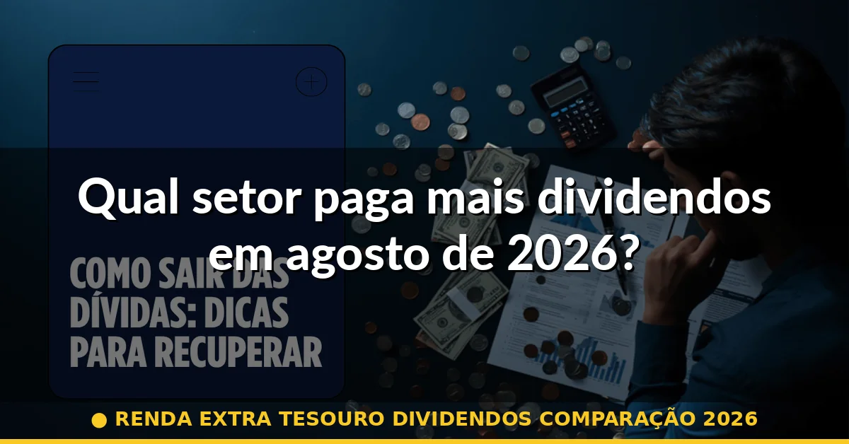 Qual setor paga mais dividendos em agosto de 2026? — renda extra tesouro dividendos comparação 2026