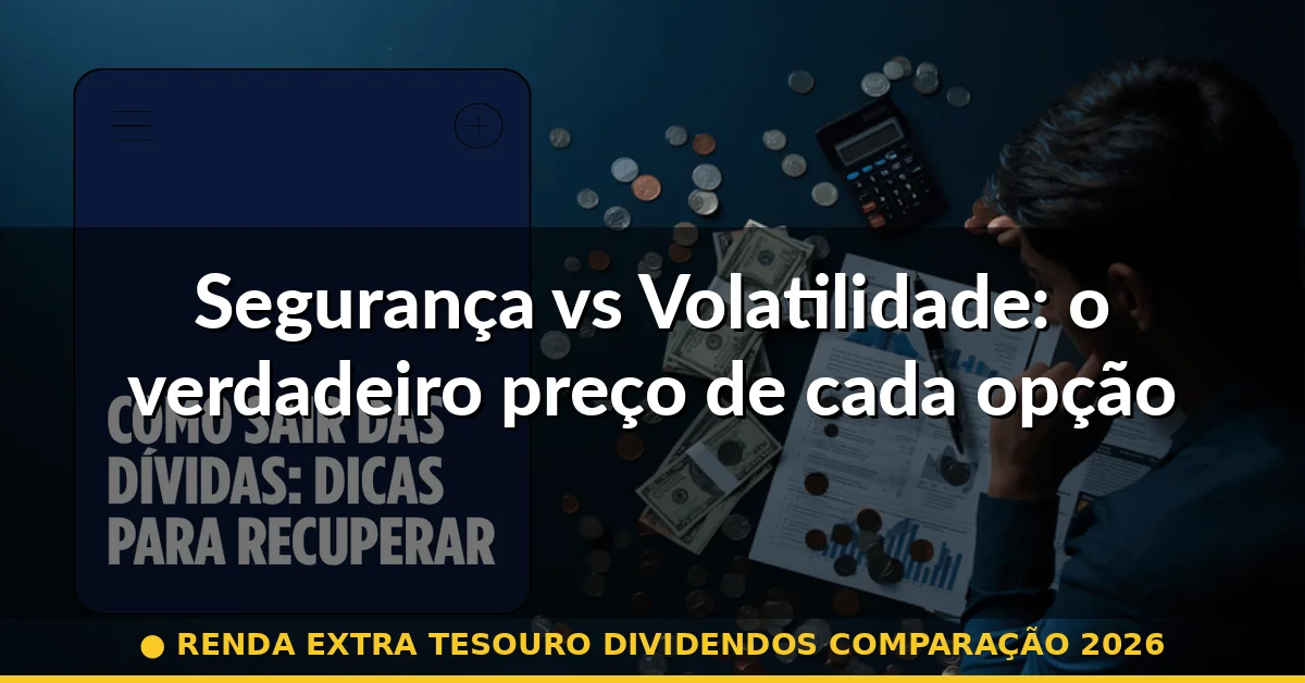Segurança vs Volatilidade: o verdadeiro preço de cada opção — renda extra tesouro dividendos comparação 2026