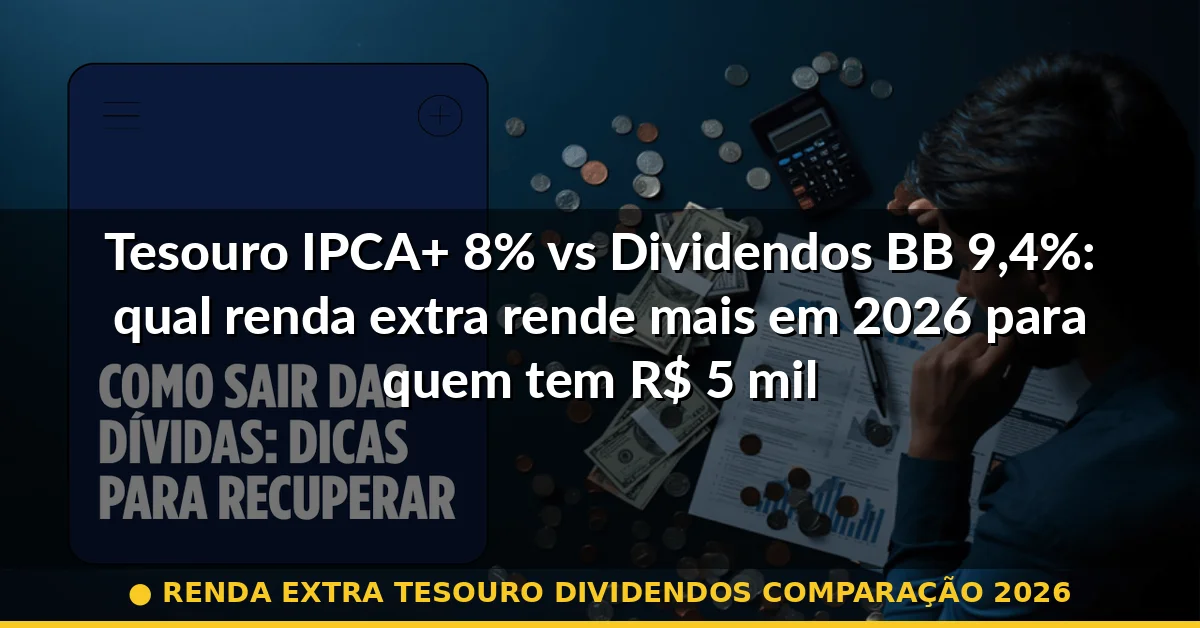 renda extra tesouro dividendos comparação 2026 — Guia completo 2026