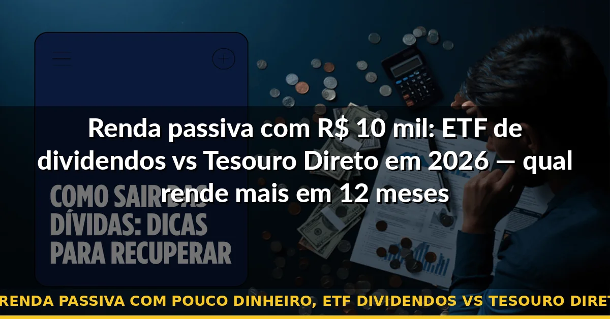 renda passiva com pouco dinheiro, etf dividendos vs tesouro direto — Guia completo 2026