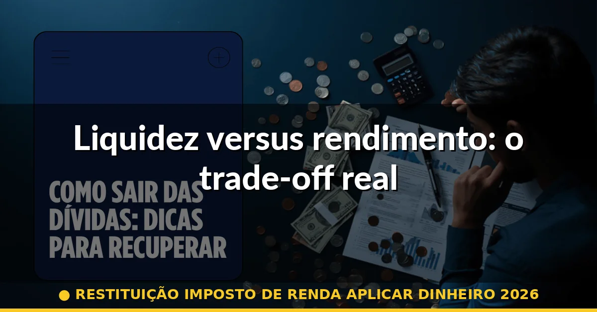 Liquidez versus rendimento: o trade-off real — restituição imposto de renda aplicar dinheiro 2026
