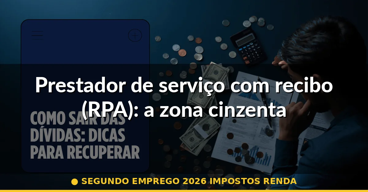 Prestador de serviço com recibo (RPA): a zona cinzenta — segundo emprego 2026 impostos renda
